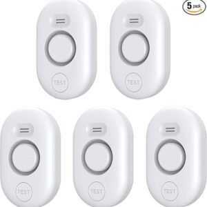 5 Pack Water Leak Detectors for Home, 100dB Water Sensor Alarm for Basement, WD60 Flood Leakage Detection Devices for Pipe/Drain/Sink/Faucet Drip,Floor Flooding in Bathroom/Kitchen/Toilet/Laundry Room